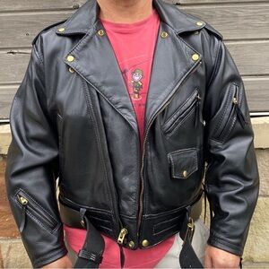 Langlitz Motorcycle leather jacket Black M/L fit.